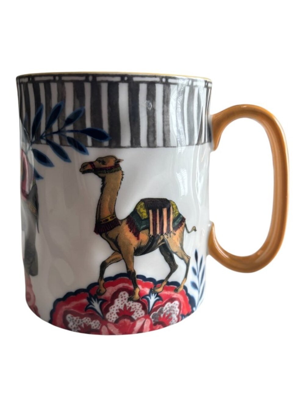 10 Strawberry Street Animal Lovers Safari Elephant Camel Mug Cup Boho